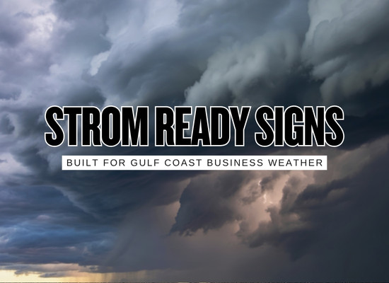 Hurricane Resistant Business Signs Along the Gulf Coast